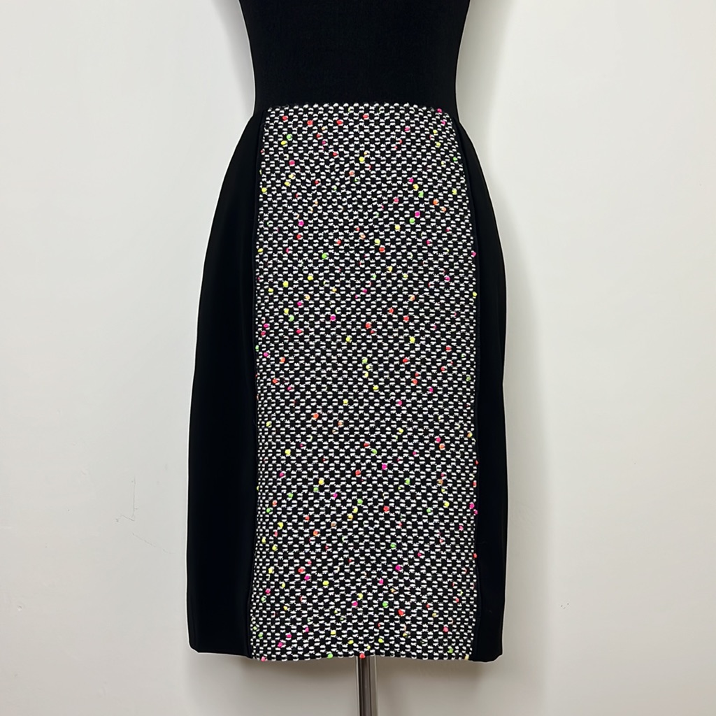 Carlisle Black Front Panel Colorful Skirt 0